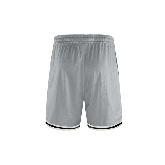 Grey Classic Stripe Trim Basketball Shorts