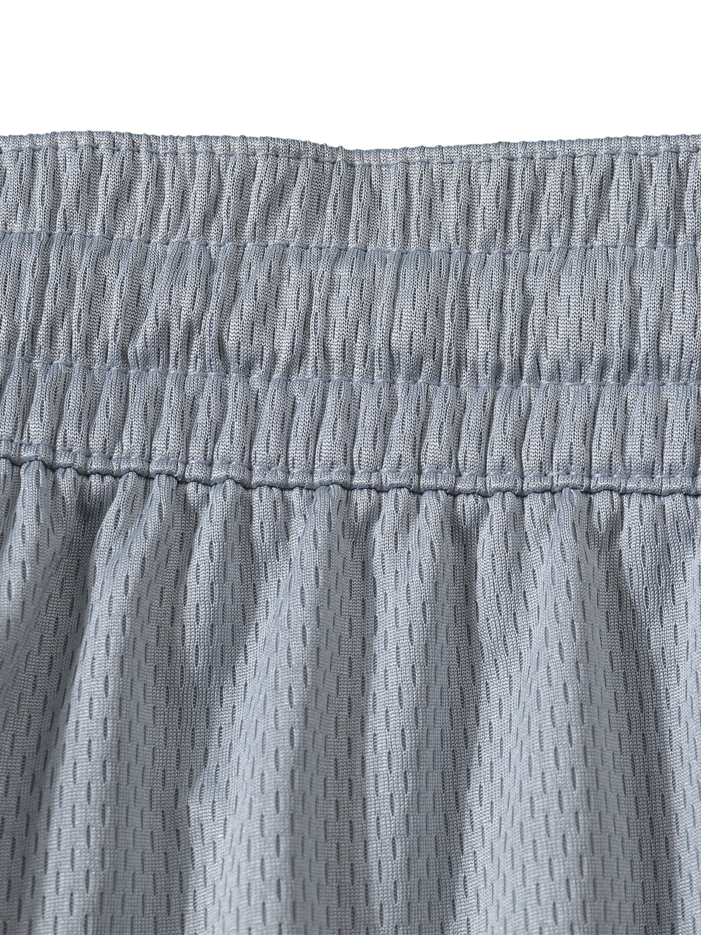Grey Classic Stripe Trim Basketball Shorts