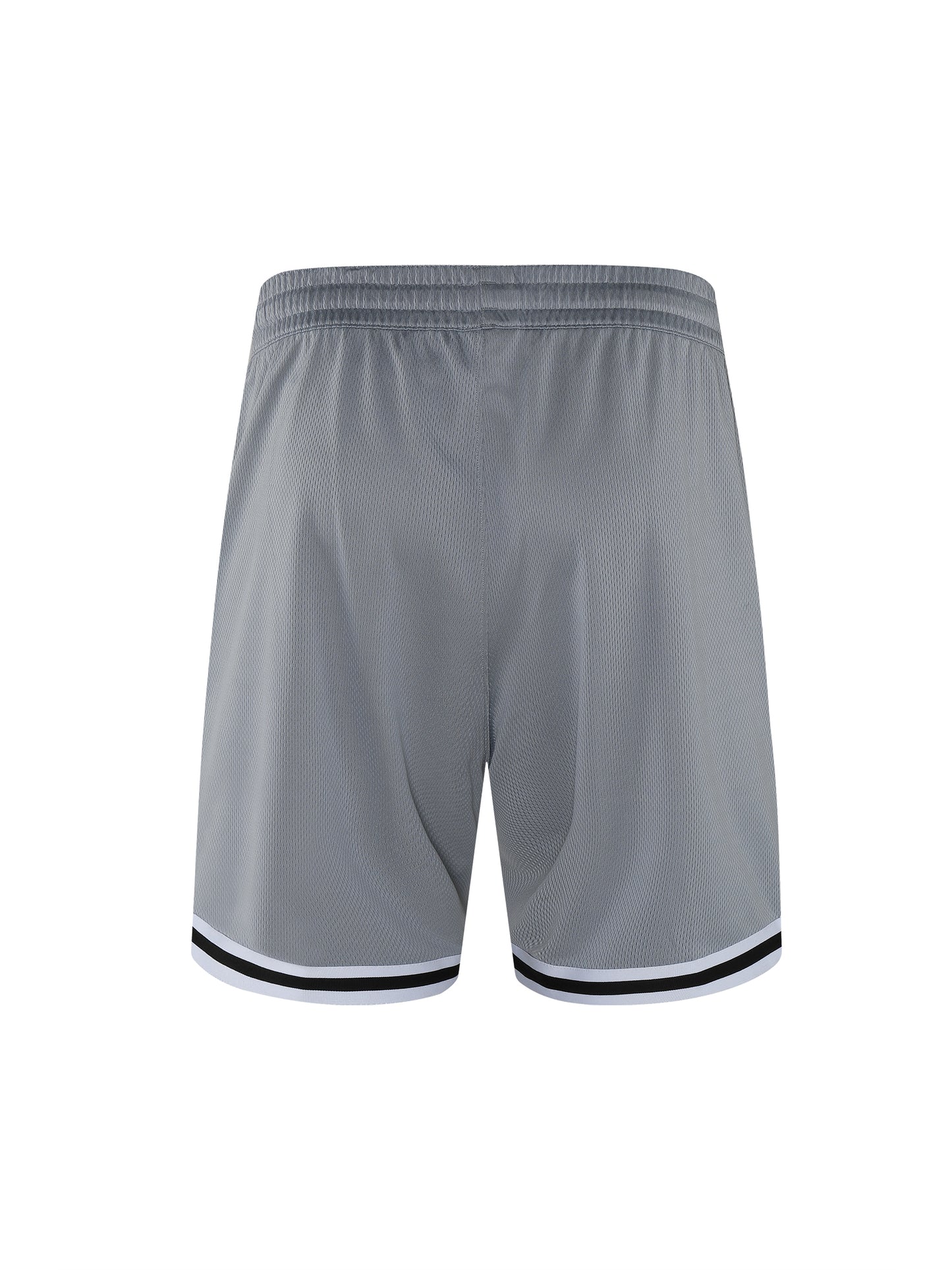 Grey Classic Stripe Trim Basketball Shorts