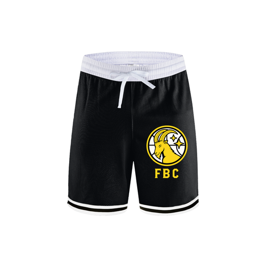 Black Classic Stripe Trim Basketball Shorts