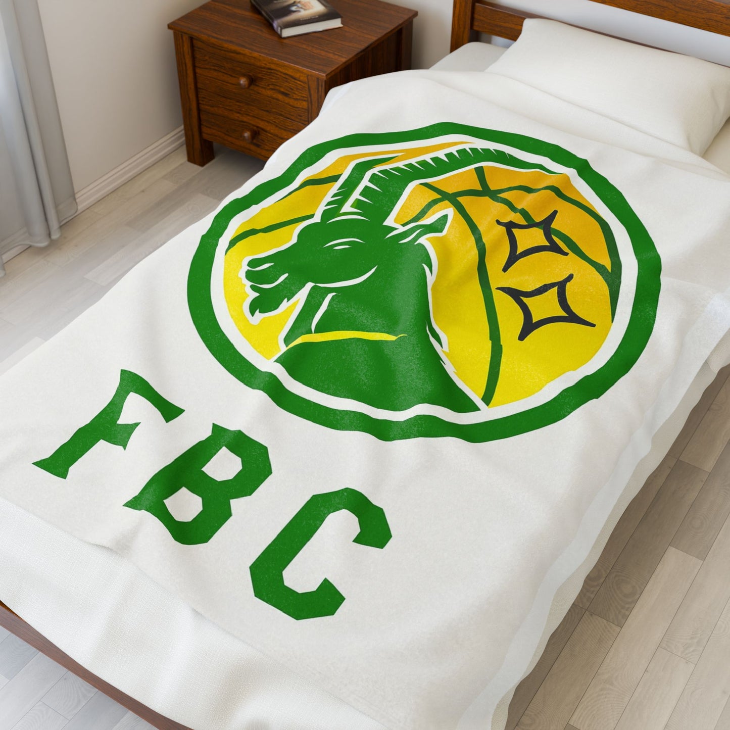 Cozy Velveteen Plush Blanket with FBC Design