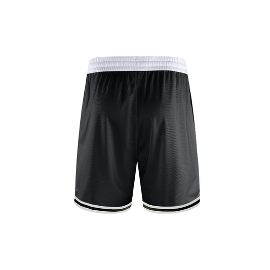 Black Classic Stripe Trim Basketball Shorts